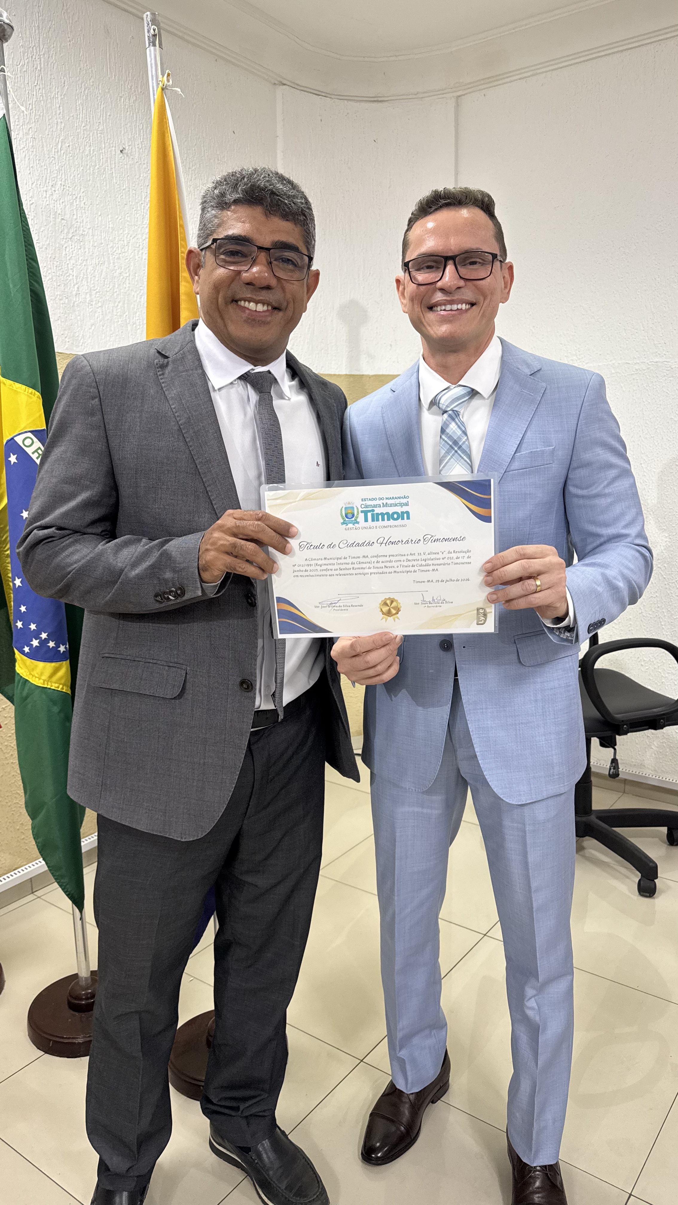 Câmara Municipal de Timon homenageia seis personalidades com o Título de Cidadão Timonense